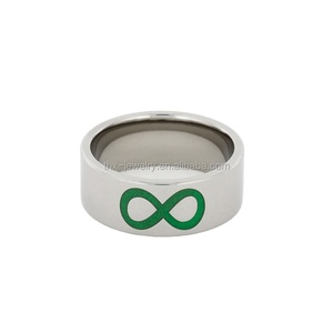 <span class=keywords><strong>Anillo</strong></span> de Titanio Grabado con el Símbolo del Infinito que Brilla en la Oscuridad, <span class=keywords><strong>Anillo</strong></span> de <span class=keywords><strong>Linterna</strong></span> <span class=keywords><strong>Verde</strong></span> - Product Image 2