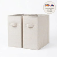 Lot de 2 organisateurs de rangement en tissu à ouverture supérieure, anti-poussière en PE, avec poignée, pour placard et vêtements