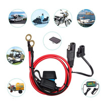 Câble d'alimentation robuste 50A en cuivre pur de 3m avec pince crocodile 12V/24V vers prise allume-cigare femelle pour voiture