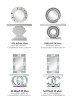 2026 meubles de table de chevet de table basse ronde en miroir de diamants écrasés de luxe d'usine