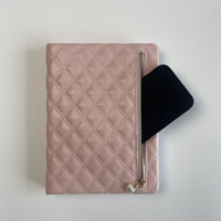 Cuaderno A5 de Tapa Dura de PU Personalizado Creativo al por Mayor con Costuras, Rejillas, Bolsillo con Cremallera y Gran Capacidad de Almacenamiento para Oficina y Negocios