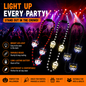 Collar de Halloween con Luz LED Ultrabrillante, Novedad para Fiestas, Regalos para Navidad, Bodas y Celebraciones, Ecológico - Product Image 4
