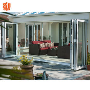 <span class=keywords><strong>Porte</strong></span> accordéon moderne en aluminium à double vitrage, grande <span class=keywords><strong>porte</strong></span> pliante extérieure pour entrée principale ou patio - Product Image 6