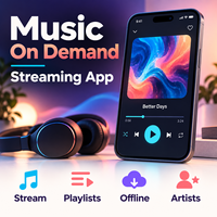 Solusi Aplikasi Streaming Musik Kustom untuk IOS Android Dengan Manajemen Daftar Putar Musik dan Pemutaran Offline LionCreate