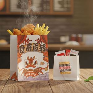 Bolsa de Papel Resistente al Aceite, Ecológica, Diseño Clásico, Desechable, Blanca, para Hornear, Empacar y Almacenar - Product Image 1