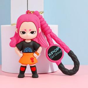 Gantungan kunci karet pemburu Iblis K POP, gantungan kunci tokoh <span class=keywords><strong>PVC</strong></span>, ornamen jimat mainan hadiah anak-anak Natal Kawaii - Product Image 4