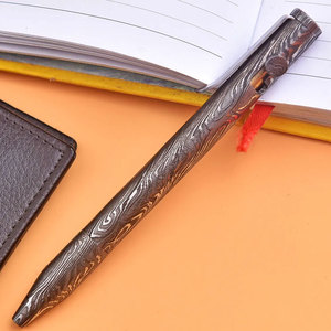 Bolígrafo de Acero de Damasco de Primera Calidad con Escritura Suave y Cómoda para Oficina y Uso Diario, Tinta Negra, Novedad - Product Image 3