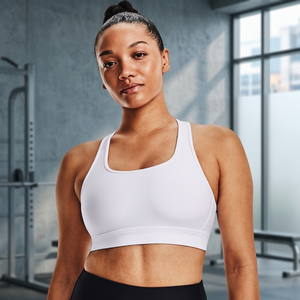 Soutien-gorge de sport blanc sans coutures pour femme, maintien élevé, idéal pour l'entraînement, le yoga et le fitness, coupe courte, taille moyenne - Product Image 3