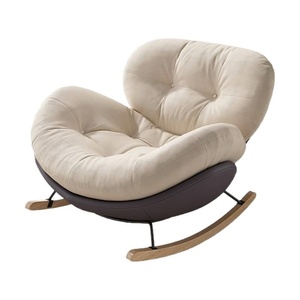 Fauteuil à bascule moderne et minimaliste en métal et tissu technique lavable, pour salon, balcon, <span class=keywords><strong>chaise</strong></span> <span class=keywords><strong>de</strong></span> loisirs, chambre à coucher, canapé individuel, <span class=keywords><strong>chaise</strong></span> <span class=keywords><strong>de</strong></span> sieste - Product Image 5
