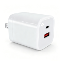 Chargeur rapide GaN double port 35W/30W PD 3.0/PD 2.0 QC3.0 avec protection OTP OCP, ignifuge, pour écouteurs, montre connectée, téléphone portable, USB Type-C
