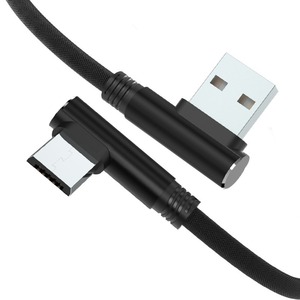 Cavo di Ricarica Rapida USB 2.0 da Maschio a USB-C a Forma di L, 1m, Rivestimento in PVC, Angolo di 90 Gradi per Telefoni Cellulari - Product Image 5