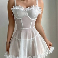 Robes de lingerie sexy en dentelle fine et en maille, chemises de nuit pour femmes, offre ODM