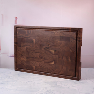Kết thúc lớn hạt đen Walnut thớt cho nhà bếp với nước trái cây rãnh gỗ thớt <span class=keywords><strong>butcher</strong></span> khối - Product Image 1