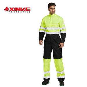Mono Ignífugo XK-035 con Costuras Soldadas, Ropa de Trabajo de Alta Visibilidad para Trabajadores de Fábrica y Taller, Uso en las Cuatro Estaciones - Product Image 2