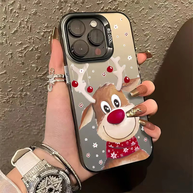 2025Lens Protection Case Christmas Design Mobile Phone Case for iPhone 7 8 XR XS 11 12 13 14 15 16 17Plus Pro Max