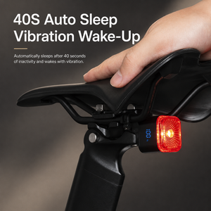 Feu arrière de vélo intelligent Western avec freinage automatique, détection haute précision, affichage numérique, mode veille automatique et démarrage automatique par vibration - Product Image 3