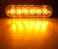 Feux de signalisation clignotants à LED 12V 24V 6 LED pour camion, moto, pick-up, voitures modifiées, décoration, lumière stroboscopique 48V LED rouge