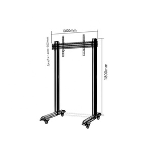 Support TV sur pied <span class=keywords><strong>75</strong></span> à <span class=keywords><strong>100</strong></span> pouces support vidéo TV <span class=keywords><strong>VESA</strong></span> 1000X600 support TV avec roues - Product Image 3