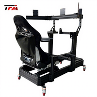 Simulateur profil aluminium volant personnalisé Cockpit simulateur de jeu de conduite superbe Cockpit avec vraie chaise course