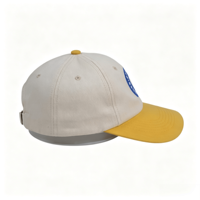 Casquette de papa en coton pur bicolore de qualité supérieure, 6 panneaux, logo brodé personnalisé, étiquette vintage, casquette souple non structurée
