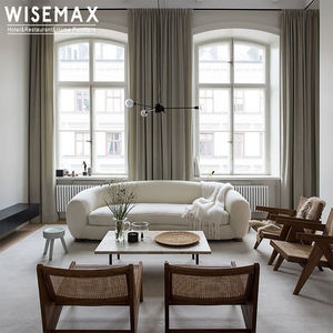 Wisemax रचनात्मक डिजाइनर घर फर्नीचर वृहदाकार सफेद boucle टेडी कपड़े ध्रुवीय भालू सोफे 3 सीटों chesterfield सोफे होटल - Product Image 3