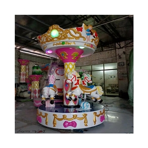 Carrusel Real de 3 Jugadores, 2 Caballos, 1 Asiento, Operado con Monedas, para Niños, en Venta - Product Image 4