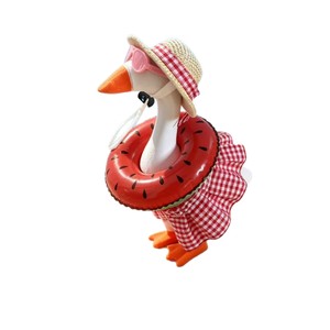 Novedoso Set de Decoración para Fiesta en la Playa: Disfraz de Ganso de 7 Pulgadas con Sombrero, Flotador Hinchable y Vestido para Muñeco de Ganso - Conjuntos de Verano - Product Image 5