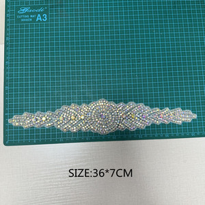 Bán Buôn Rhinestone Bling Bridal Vành Đai Thủ Công Chuỗi Pha Lê Trang Phục Ăn Mặc Kim Cương Iiron Trên Đính Cho May Quần Áo - Product Image 2