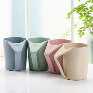 Vaso Ecológico Biodegradable para <span class=keywords><strong>Parejas</strong></span>, para Enjuague Bucal, Agua, Desayuno, Té, con Filtro de Paja de Trigo y Tapa - Product Image 4