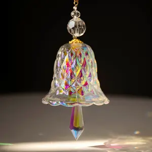 K9 Crystal Rainbow Maker Handmade Wind Bell Hanging Suncatcher Chime Indoor Window Prism Garden Tree Pendant Christmas Ornaments