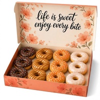 Boîte à biscuits de pâtisserie de haute qualité, écologique, avec impression, en carton ondulé, finition mate, carrée, avec logo