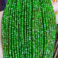 Manik-manik biji 3mm yang elegan, manik-manik batu permata alami lepas, 15 inci/38cm, ringan, 100% warna alami, trendi untuk pembuatan gelang