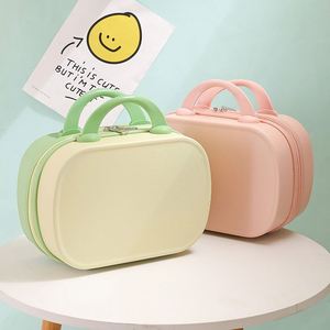 Valise à main contrastée BSCI pour femme, petite trousse de maquillage pratique, étui de voyage 14 pouces avec serrure à combinaison - Product Image 4