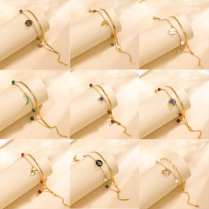 Pulsera de <span class=keywords><strong>Eslabones</strong></span> Cuadrados Entrelazados de Acero Inoxidable Antideslustre al por Mayor para Mujer, Joyería de Lujo Estilo INS en Stock - Product Image 1