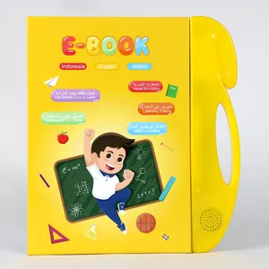 बच्चों के लिए सीखने खिलौना इंडोनेशियाई अंग्रेजी अरबी Trilingual ध्वनि पुस्तक बच्चों अन्य शैक्षिक पुस्तक
