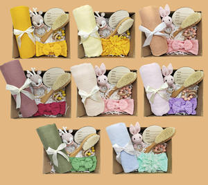 Conjunto <span class=keywords><strong>de</strong></span> regalo para bebé recién <span class=keywords><strong>nacido</strong></span> <span class=keywords><strong>de</strong></span> algodón orgánico personalizado, manta envolvente <span class=keywords><strong>de</strong></span> invierno, conjunto <span class=keywords><strong>de</strong></span> muselina para Baby Shower, ropa <span class=keywords><strong>de</strong></span> cama para niños - Product Image 4