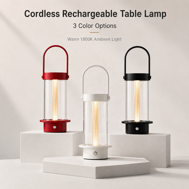 Rechargeable DC 1200mAh Flexible Lantern Table Lamp LED Portable Light Aluminum Body Adjustable Touch Control Modern Design