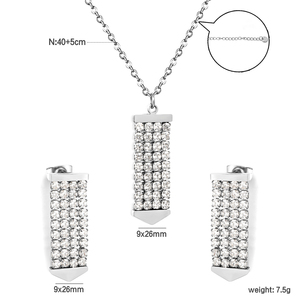 Gold Plated <b>Crystal</b> Rhinestone Geometric Necklace and Earring <b>Set</b> for Women Party Jewelry Trendy Fashion Jewelry <b>Sets</b> - Product Image 4