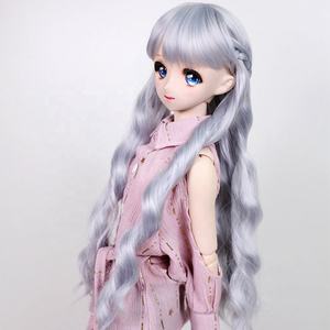 Muñeca <span class=keywords><strong>artificial</strong></span> de pelo ondulado, accesorios <span class=keywords><strong>para</strong></span> el <span class=keywords><strong>cabello</strong></span>, color marrón claro, lavable a mano, color negro - Product Image 6