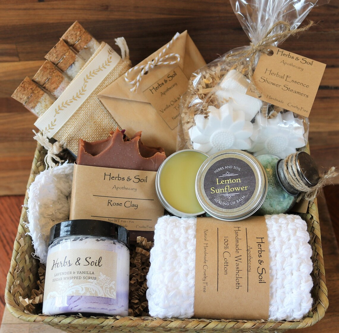 Productos de autocuidado, caja de regalo de lujo para el cuidado de la piel Todos los jabones naturales y aromaterapia, exfoliante de azúcar crudo, sales de baño de spa