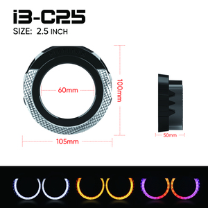 Nouvelles Coques de Phares LED RGB 5D en Acrylique de 2,5 et 3 Pouces pour Amélioration des Phares de Voiture et Cache de Lentille de Projecteur - Product Image 3