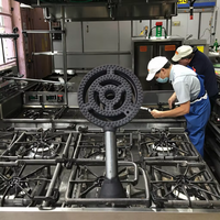 Sunyk B061 Brûleur à gaz industriel en fonte très résistant avec Venturi Cooktop Wok Brûleur pour cuisine commerciale