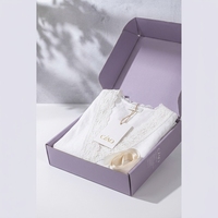 Caja de Envío Corrugada E-flute Ecológica con Logotipo Personalizado, Cierre Magnético para Calcetines y Ropa - Diseño Moderno y Elegante con Impresión UV