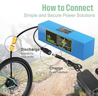 Baterai Lithium Ebike 48V 10,4Ah Perlindungan BMS 30A Kompatibel dengan E-Bike, Skuter, ATV & Penyimpanan Tenaga Surya 0-1200W
