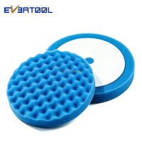 EVERTOOL Tampon de polissage en mousse pour voiture, éponge bleue fine pour un nettoyage efficace, applicateur de finition, tampons de cire de 8 pouces pour l'élimination des marques de tourbillons