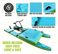 Vélo aquatique gonflable à ponton plat extra large avec pont flottant avant, cadre en aluminium, rangement facile pour rivière, de Chine Lumark Custom