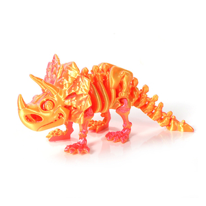 Squelette de Triceratops imprimé en 3D, <span class=keywords><strong>dinosaure</strong></span> articulé préhistorique, figurine 3D, décoration de bureau pour adultes - Product Image 1