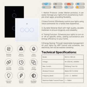 Módulo de Interruptor WiFi de 1/2/3 Canales, Relé Inteligente para Automatización del Hogar, Compatible con Homekit, <span class=keywords><strong>SmartThings</strong></span>, Alexa y <span class=keywords><strong>Google</strong></span> <span class=keywords><strong>Home</strong></span> - Product Image 6