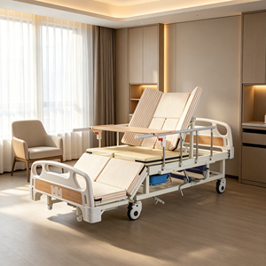 Cama de Cuidado Manual Semicurva con Configuración Personalizada, Estructura Antideslizante Lateral, Elevación de Respaldo y Elevación de Piernas para Instituciones Médicas - Product Image 2