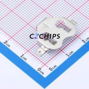 MY-1632-03-R Button & Strip Battery Connector SMD Connector Battery Clip CR1632 Phosphor Bronze Nickel - Product Image 2